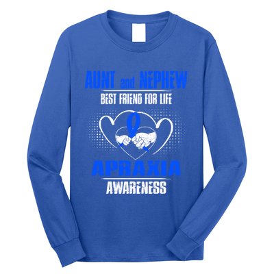 Aunt And Nephew Best Friend Of Life Apraxia Awareness Cool Gift Long Sleeve Shirt