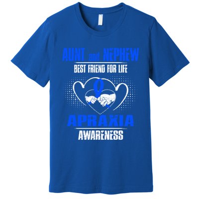 Aunt And Nephew Best Friend Of Life Apraxia Awareness Cool Gift Premium T-Shirt