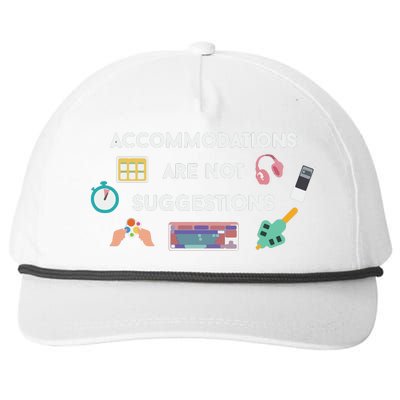 Accommodations Are Not Suggestions Snapback Five-Panel Rope Hat