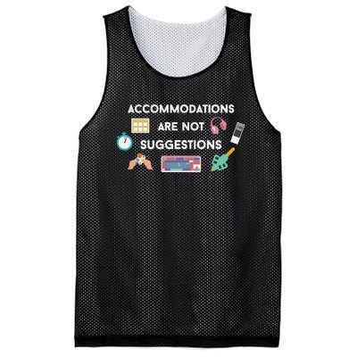 Accommodations Are Not Suggestions Mesh Reversible Basketball Jersey Tank