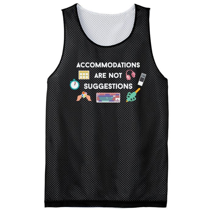 Accommodations Are Not Suggestions Mesh Reversible Basketball Jersey Tank