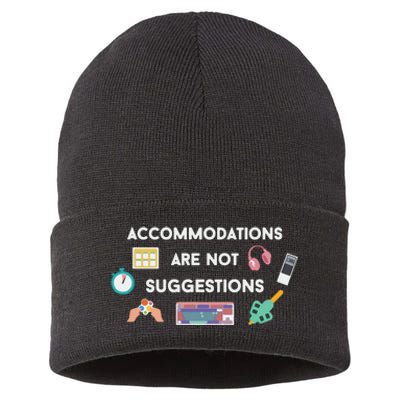 Accommodations Are Not Suggestions Sustainable Knit Beanie