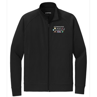 Accommodations Are Not Suggestions Stretch Full-Zip Cadet Jacket