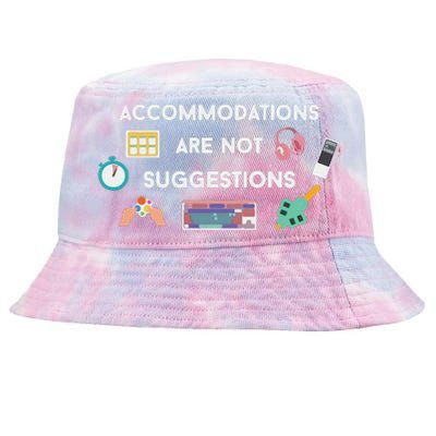 Accommodations Are Not Suggestions Tie-Dyed Bucket Hat