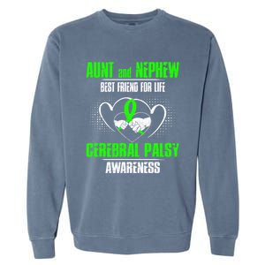 Aunt And Nephew Best Friend Of Life Cerebral Palsy Awareness Gift Garment-Dyed Sweatshirt