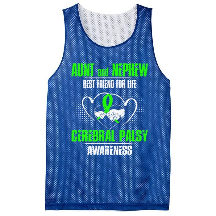 Aunt And Nephew Best Friend Of Life Cerebral Palsy Awareness Gift Mesh Reversible Basketball Jersey Tank