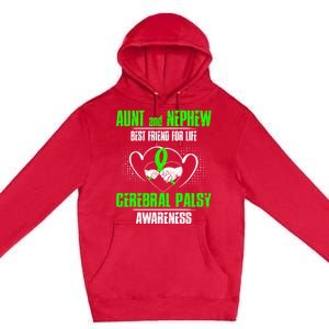 Aunt And Nephew Best Friend Of Life Cerebral Palsy Awareness Gift Premium Pullover Hoodie