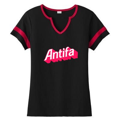 Antifa Ladies Halftime Notch Neck Tee