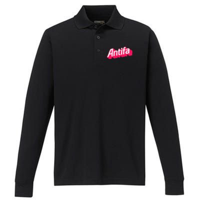 Antifa Performance Long Sleeve Polo