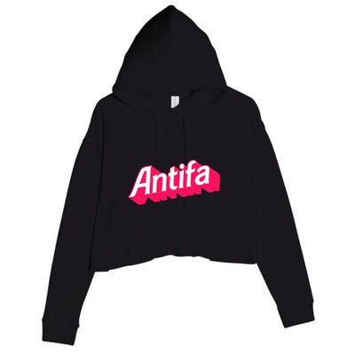 Antifa Crop Fleece Hoodie