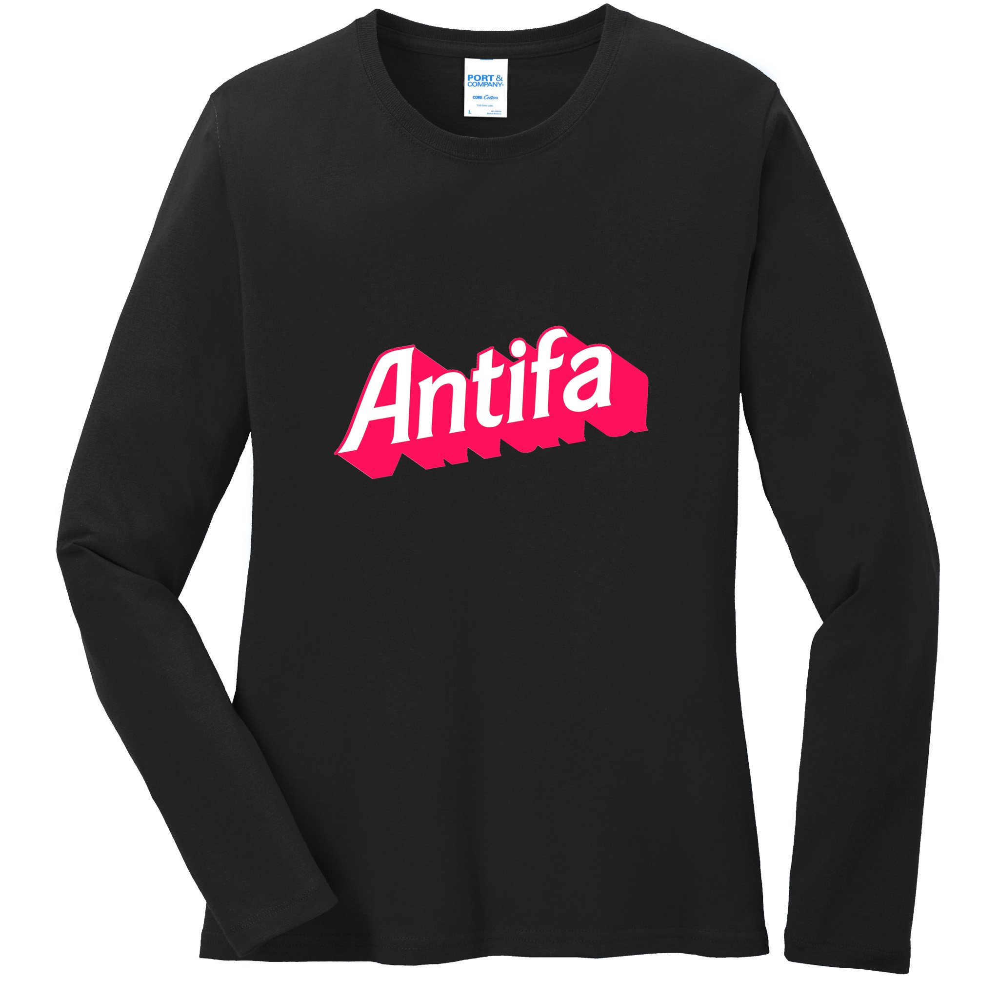 Antifa Ladies Long Sleeve Shirt
