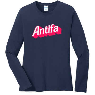 Antifa Ladies Long Sleeve Shirt