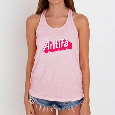 Antifa Women's Knotted Racerback Tank