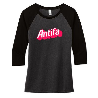 Antifa Women's Tri-Blend 3/4-Sleeve Raglan Shirt