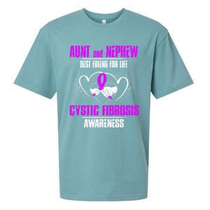 Aunt And Nephew Best Friend Of Life Cystic Fibrosis Gift Sueded Cloud Jersey T-Shirt