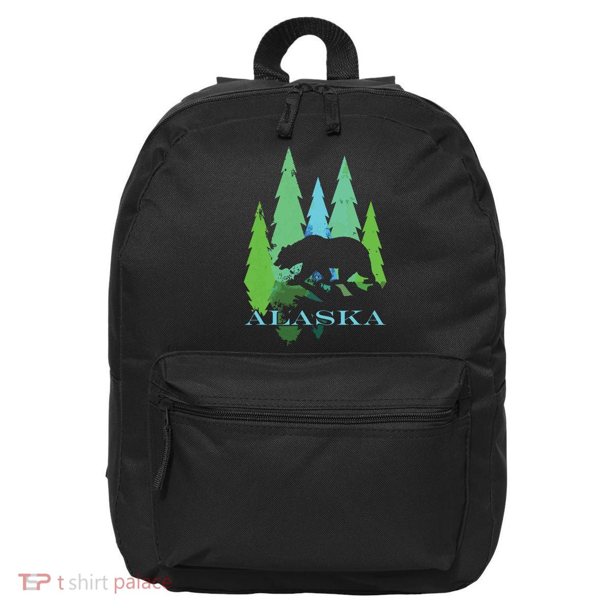 Alaska Alaskan Northern Light Trees With Bear 16 in Basic Backpack
