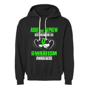 Aunt And Nephew Best Friend Of Life Dwarfism Awareness Gift Garment-Dyed Fleece Hoodie