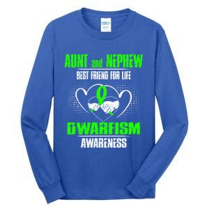 Aunt And Nephew Best Friend Of Life Dwarfism Awareness Gift Tall Long Sleeve T-Shirt