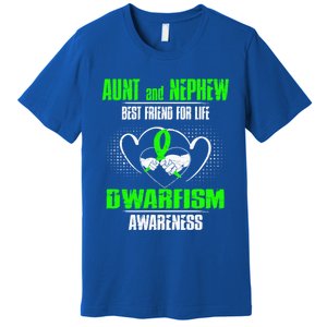 Aunt And Nephew Best Friend Of Life Dwarfism Awareness Gift Premium T-Shirt