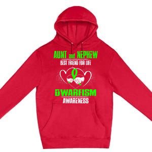 Aunt And Nephew Best Friend Of Life Dwarfism Awareness Gift Premium Pullover Hoodie