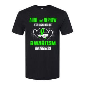 Aunt And Nephew Best Friend Of Life Dwarfism Awareness Gift Softstyle CVC T-Shirt