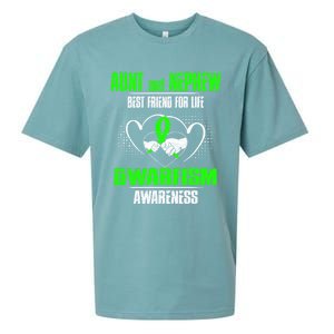 Aunt And Nephew Best Friend Of Life Dwarfism Awareness Gift Sueded Cloud Jersey T-Shirt