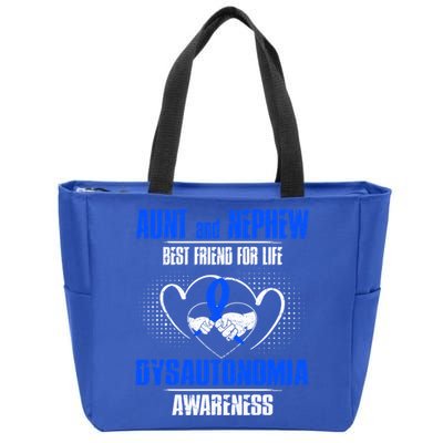 Aunt And Nephew Best Friend Of Life Dysautonomia Awareness Gift Zip Tote Bag