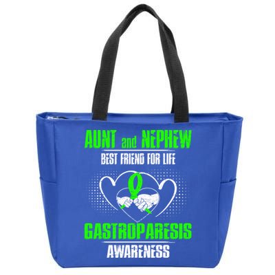 Aunt And Nephew Best Friend Of Life Gastroparesis Awareness Cool Gift Zip Tote Bag