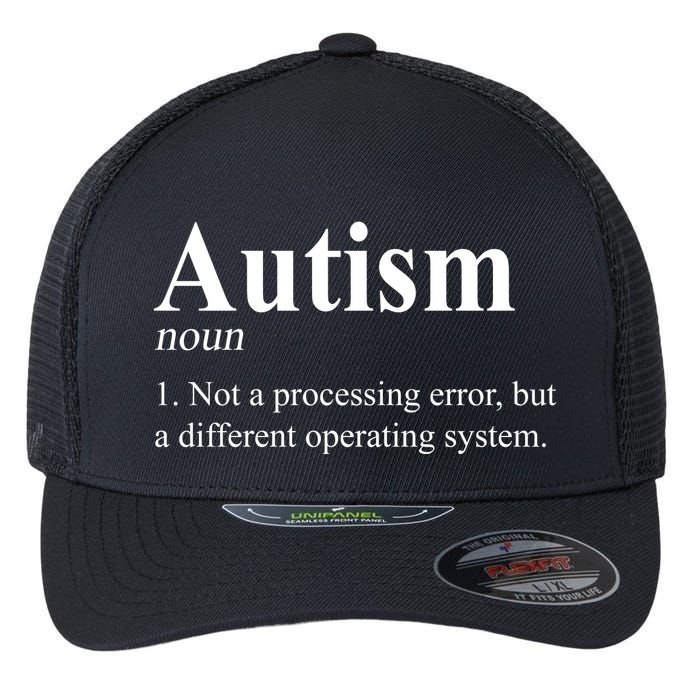 Autism Awareness Not A Processing Error Definition Flexfit Unipanel Trucker Cap