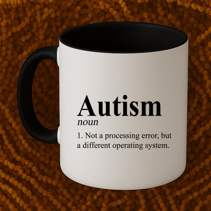 Autism Awareness Not A Processing Error Definition Mug
