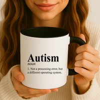 Autism Awareness Not A Processing Error Definition Mug