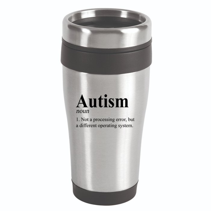 Autism Awareness Not A Processing Error Definition 16oz Travel Tumbler