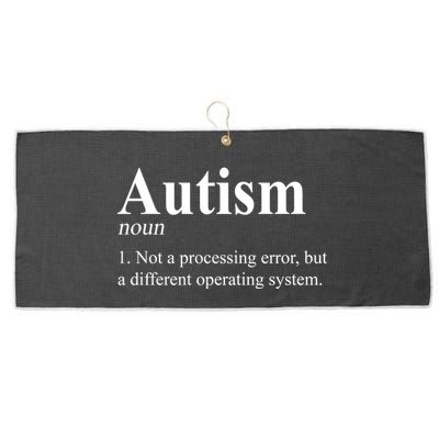 Autism Awareness Not A Processing Error Definition Large Microfiber Waffle Golf Towel