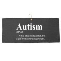 Autism Awareness Not A Processing Error Definition Large Microfiber Waffle Golf Towel