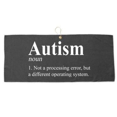 Autism Awareness Not A Processing Error Definition Large Microfiber Waffle Golf Towel