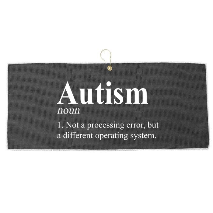 Autism Awareness Not A Processing Error Definition Large Microfiber Waffle Golf Towel