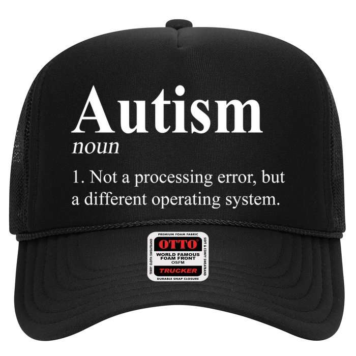 Autism Awareness Not A Processing Error Definition Trucker Hat