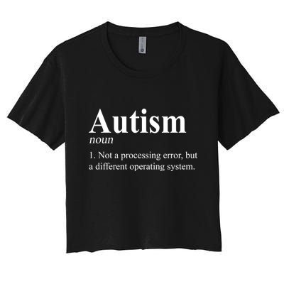 Autism Awareness Not A Processing Error Definition Crop Top