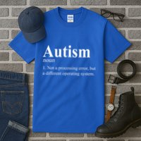 Autism Awareness Not A Processing Error Definition Tall T-Shirt