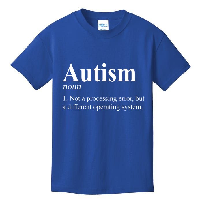 Autism Awareness Not A Processing Error Definition Kids T-Shirt