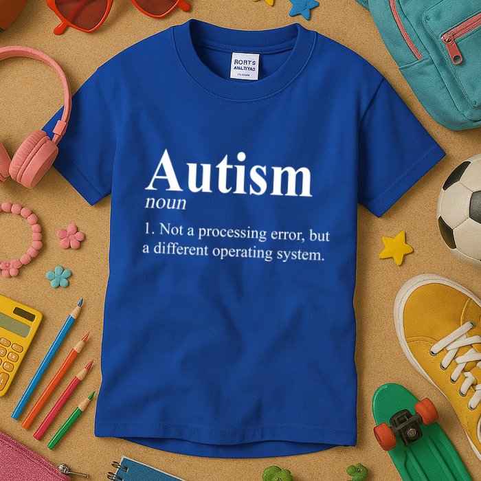Autism Awareness Not A Processing Error Definition Kids T-Shirt