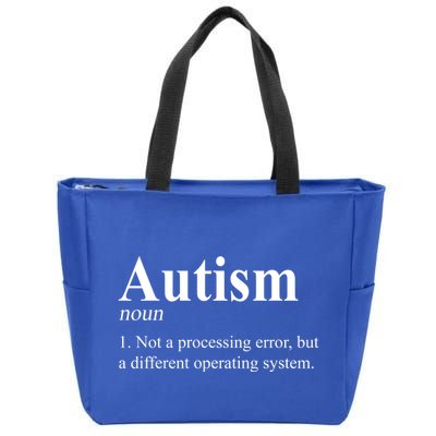Autism Awareness Not A Processing Error Definition Zip Tote Bag