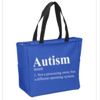 Autism Awareness Not A Processing Error Definition Zip Tote Bag