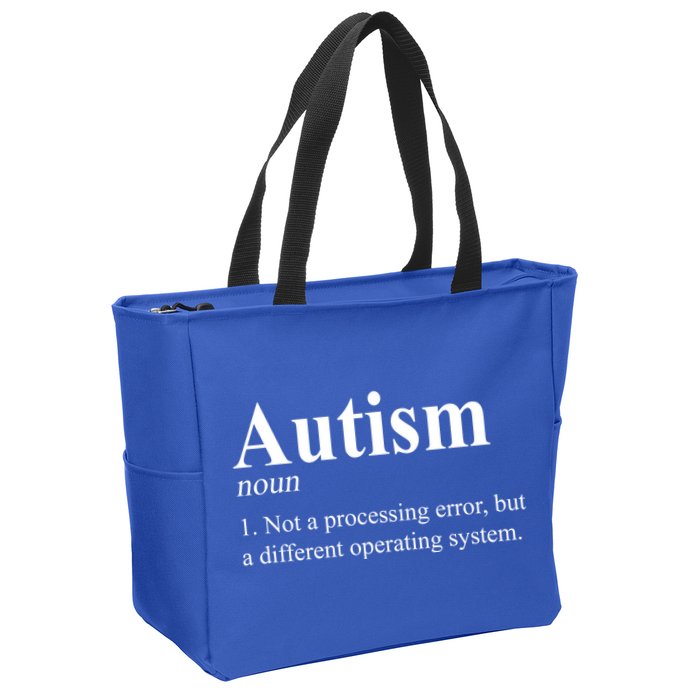 Autism Awareness Not A Processing Error Definition Zip Tote Bag