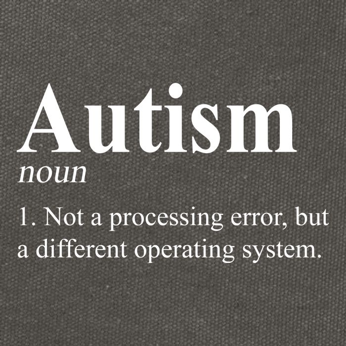 Autism Awareness Not A Processing Error Definition Cotton Canvas Backpack
