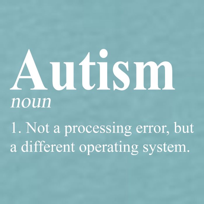 Autism Awareness Not A Processing Error Definition Sueded Cloud Jersey T-Shirt