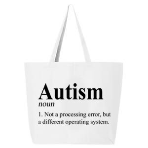 Autism Awareness Not A Processing Error Definition 25L Jumbo Tote