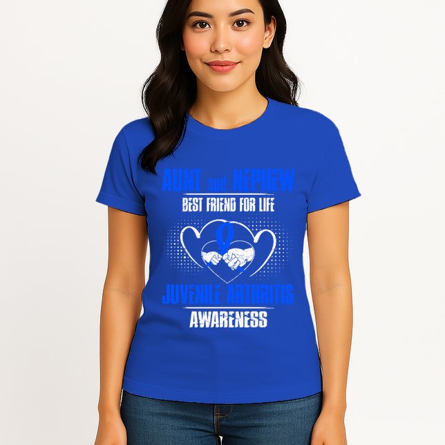Aunt And Nephew Best Friend Of Life Juvenile Arthritis Cute Gift Womens T-Shirt