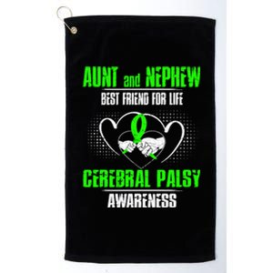 Aunt And Nephew Best Friend Of Life Cerebral Palsy Awareness Gift Platinum Collection Golf Towel