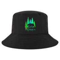 Alaska Alaskan Northern Light Trees With Bear Cool Comfort Performance Bucket Hat